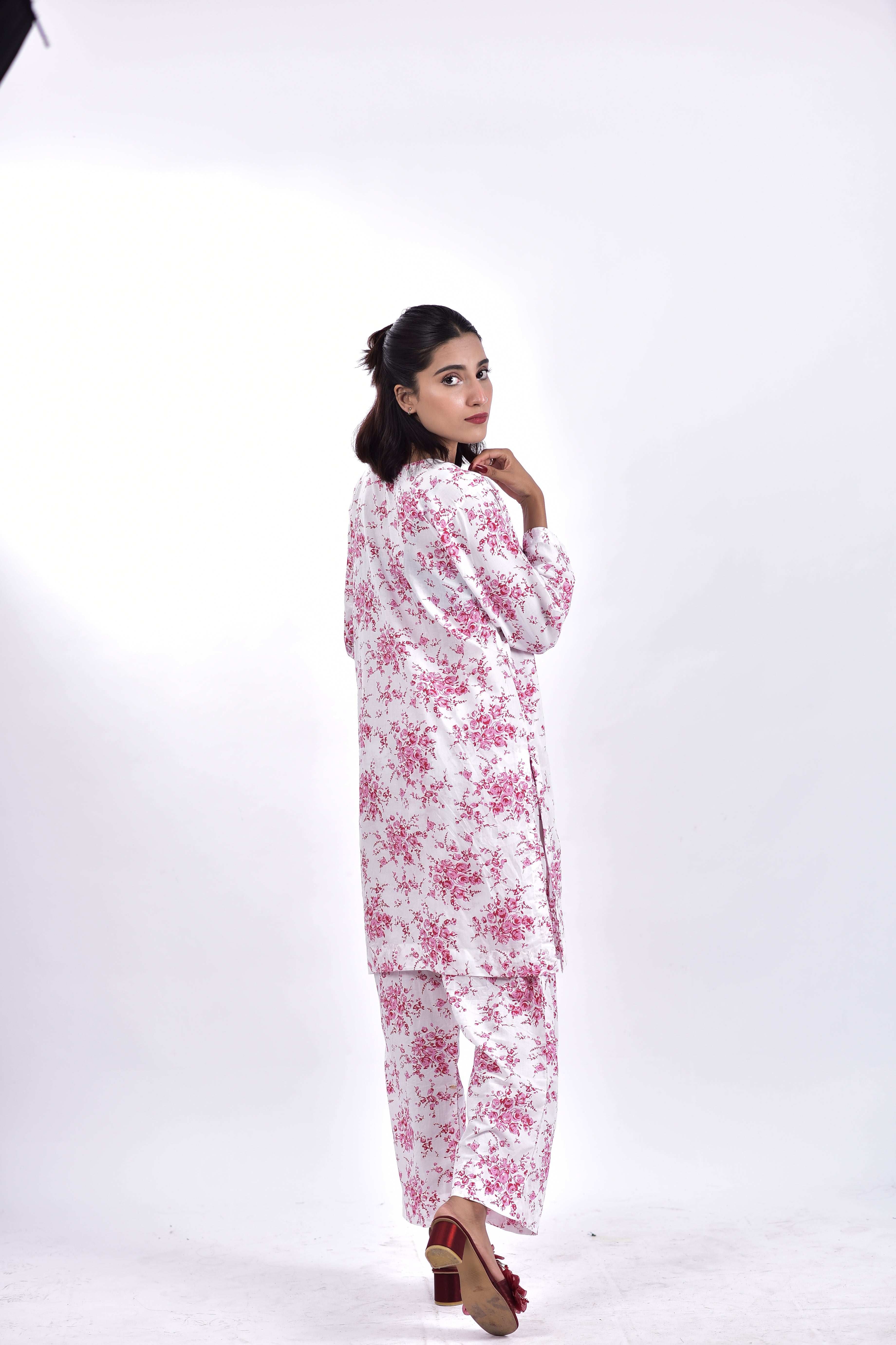 Lawn Cotton Stitched Shirt+Bottom