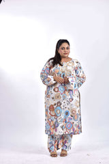 Lawn cotton Long shirt+Bottom