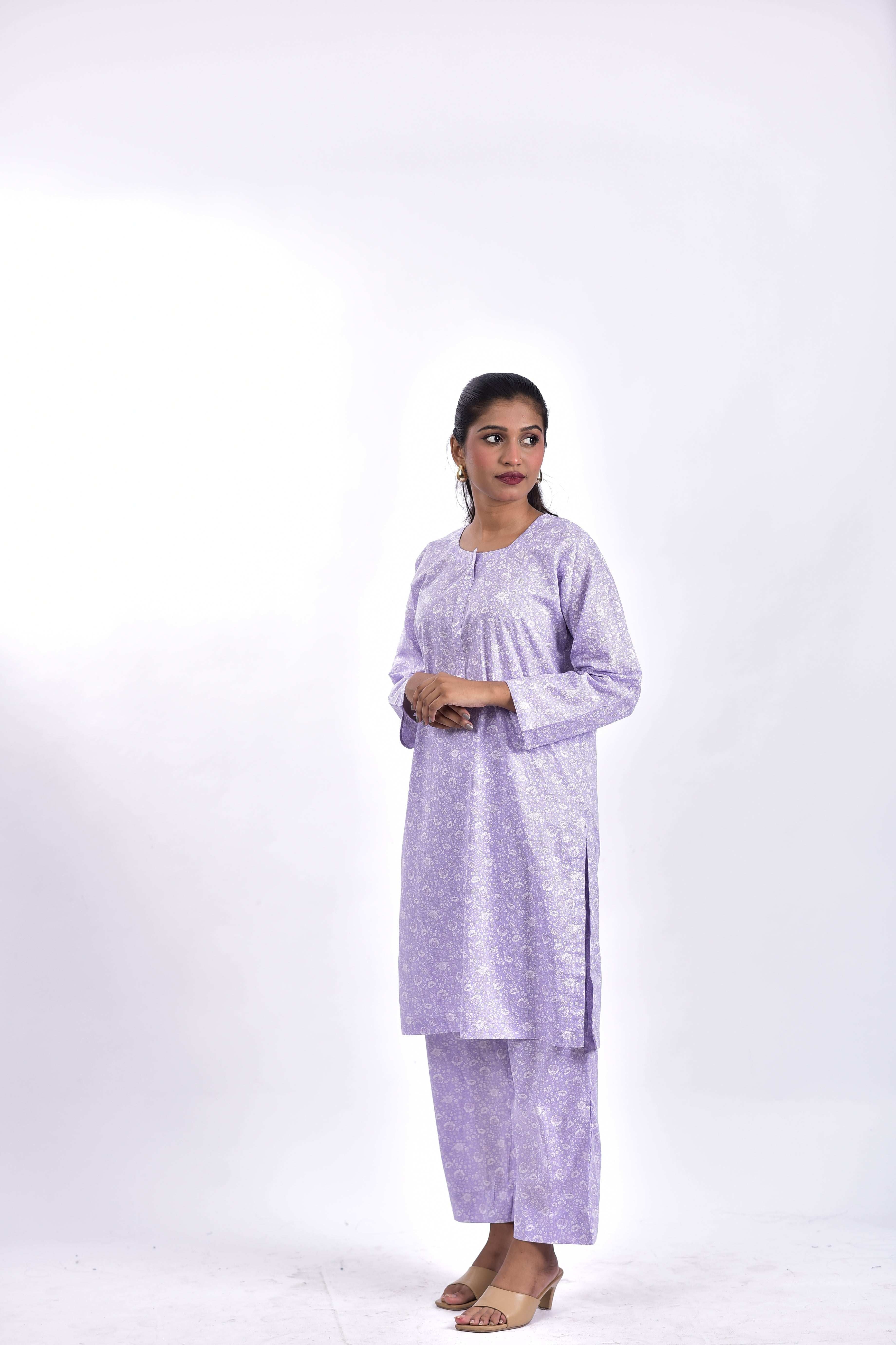 stitched lawn cotten shirt +Bottom