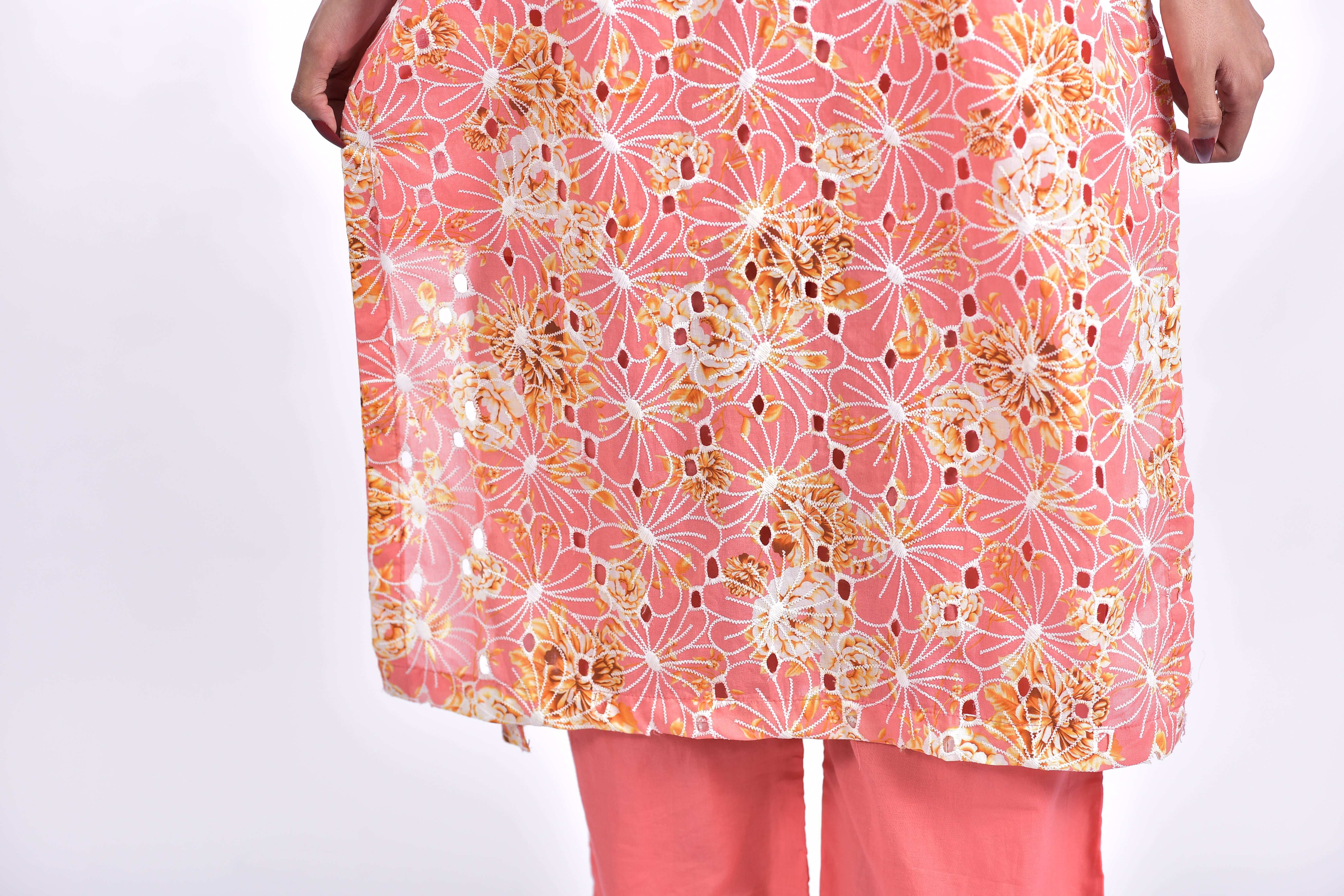 Stitched Lawn Embroidered Shirt +Bottom