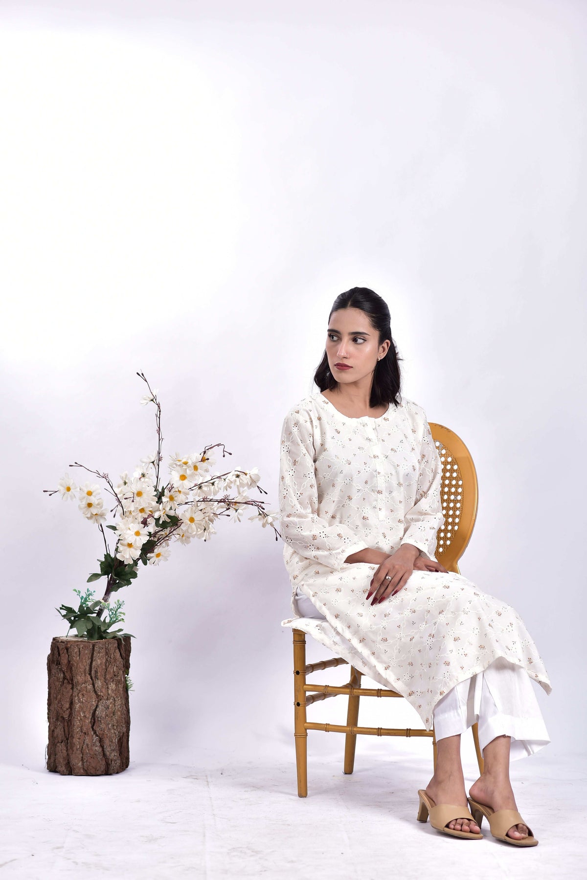 Stitched Lawn Embroidered Shirt +Bottom