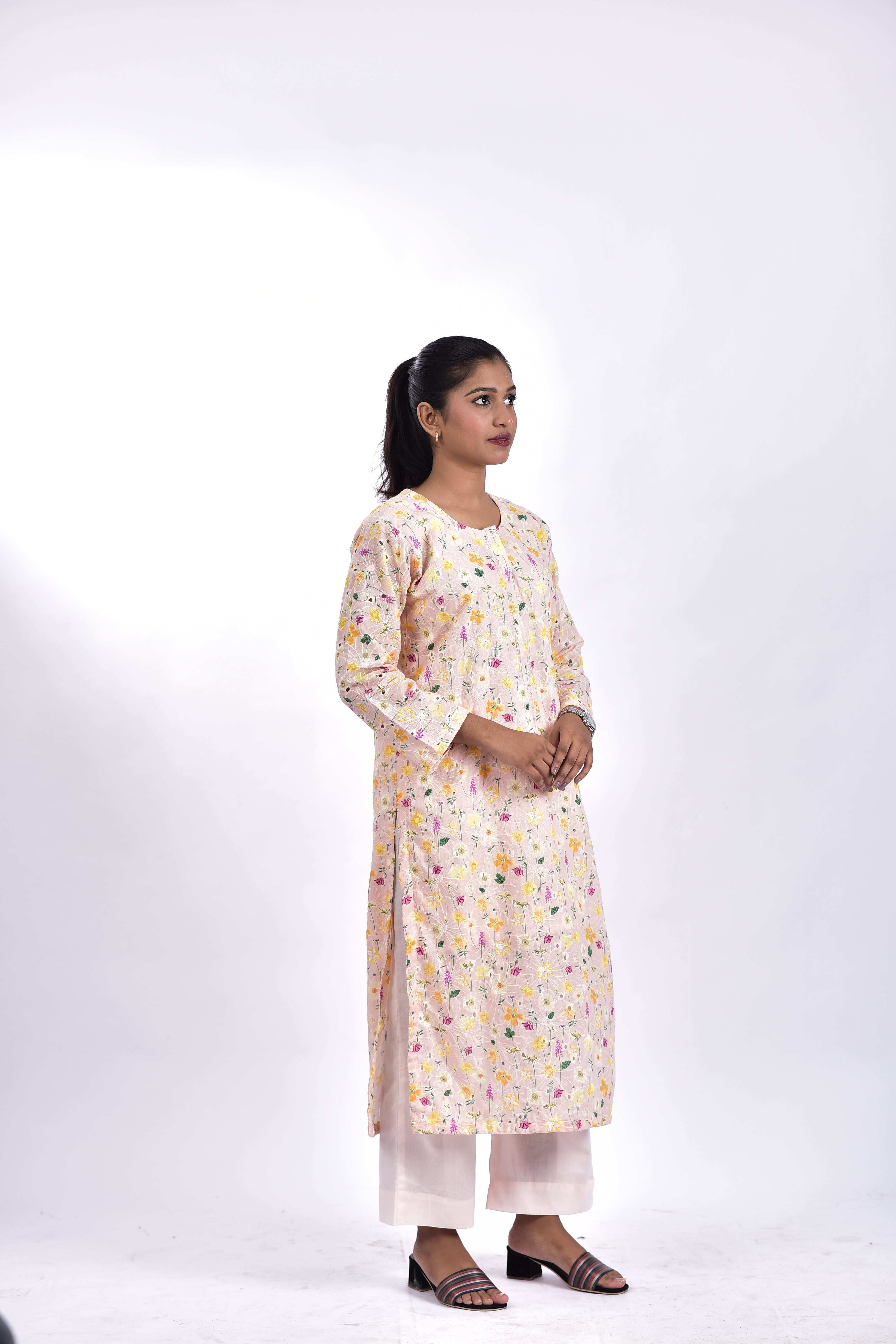 Stitched Lawn Embroidered Shirt +Bottom