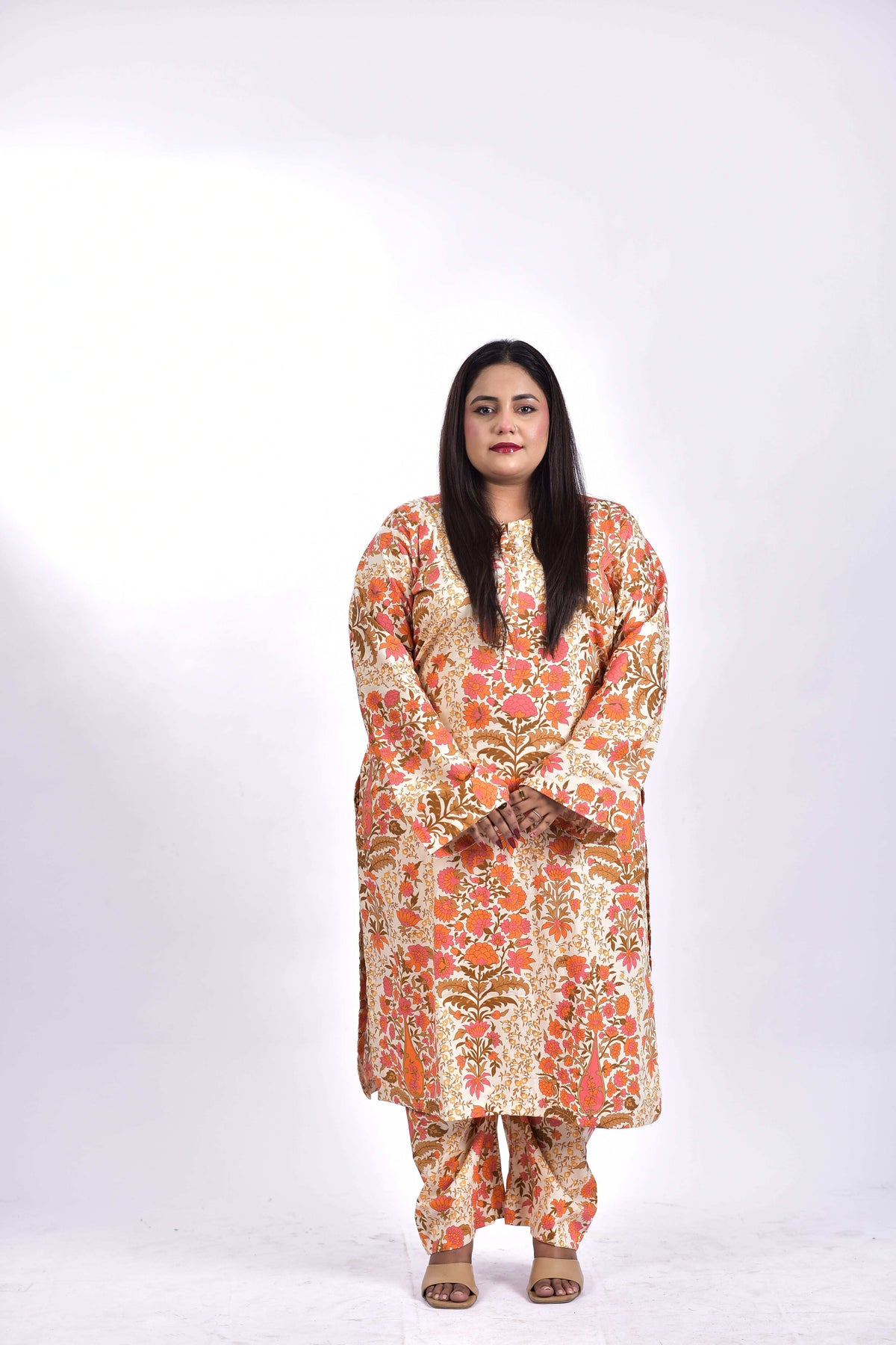 Lawn Cotton long shirt+Bottom