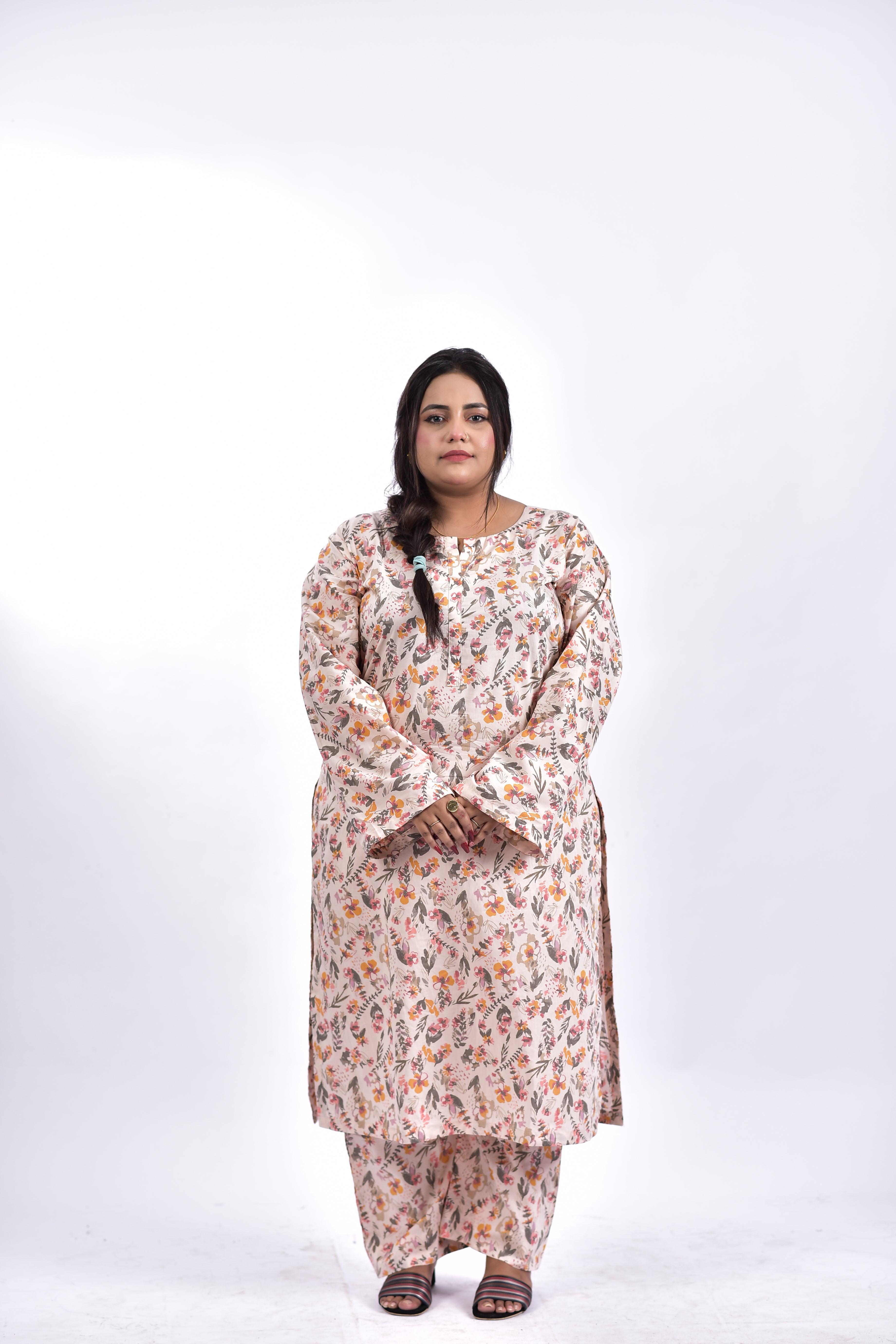 Lawn Cotton long shirt+Bottom
