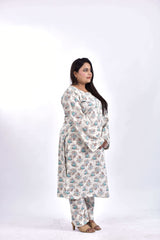 Lawn Cotton Long shirt+Bottom