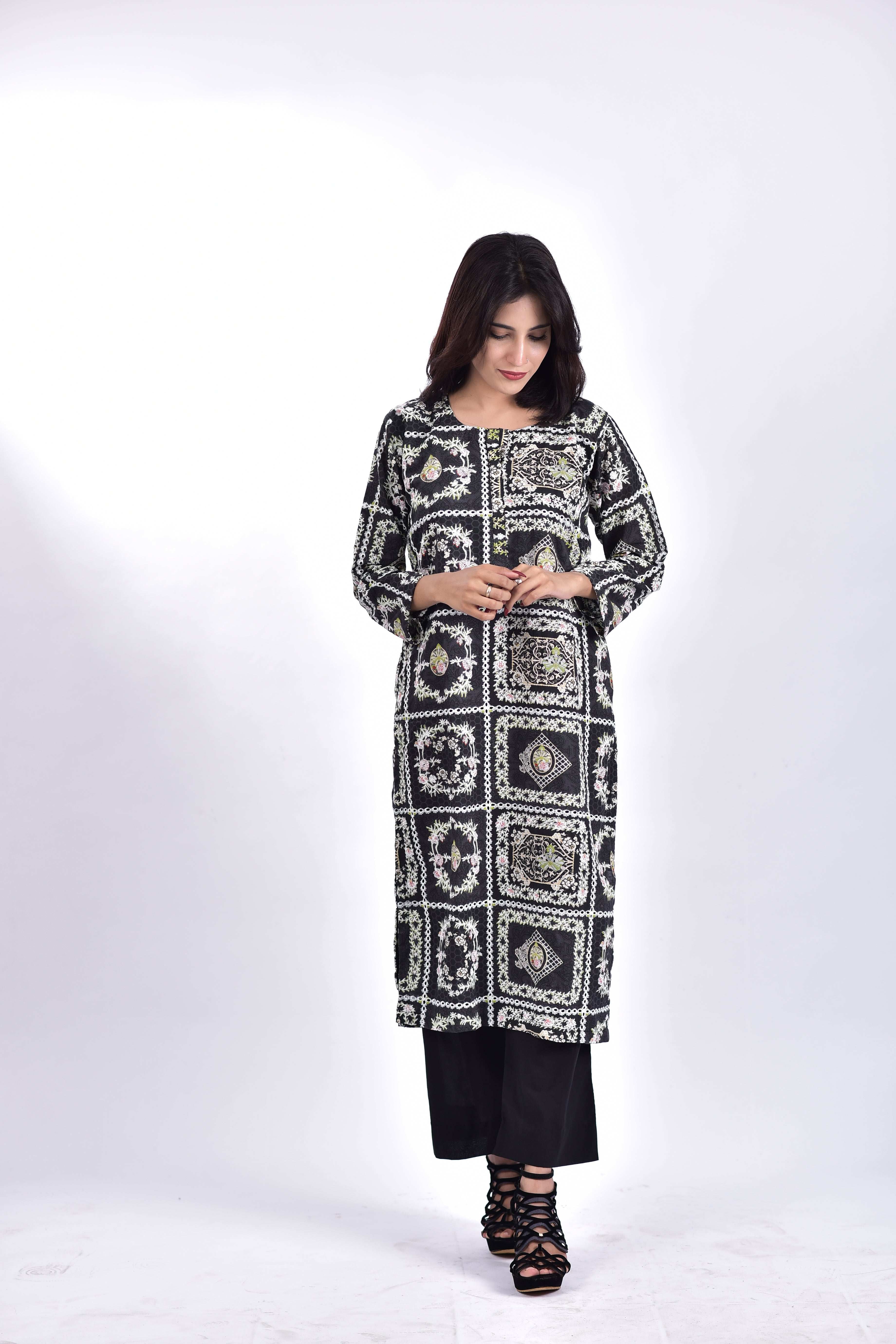 Stitched Lawn Embroidered Shirt +Bottom