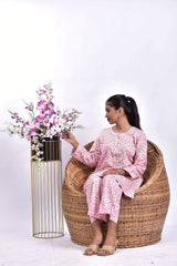 stitched lawn cotten shirt +Bottom