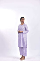 stitched lawn cotten shirt +Bottom