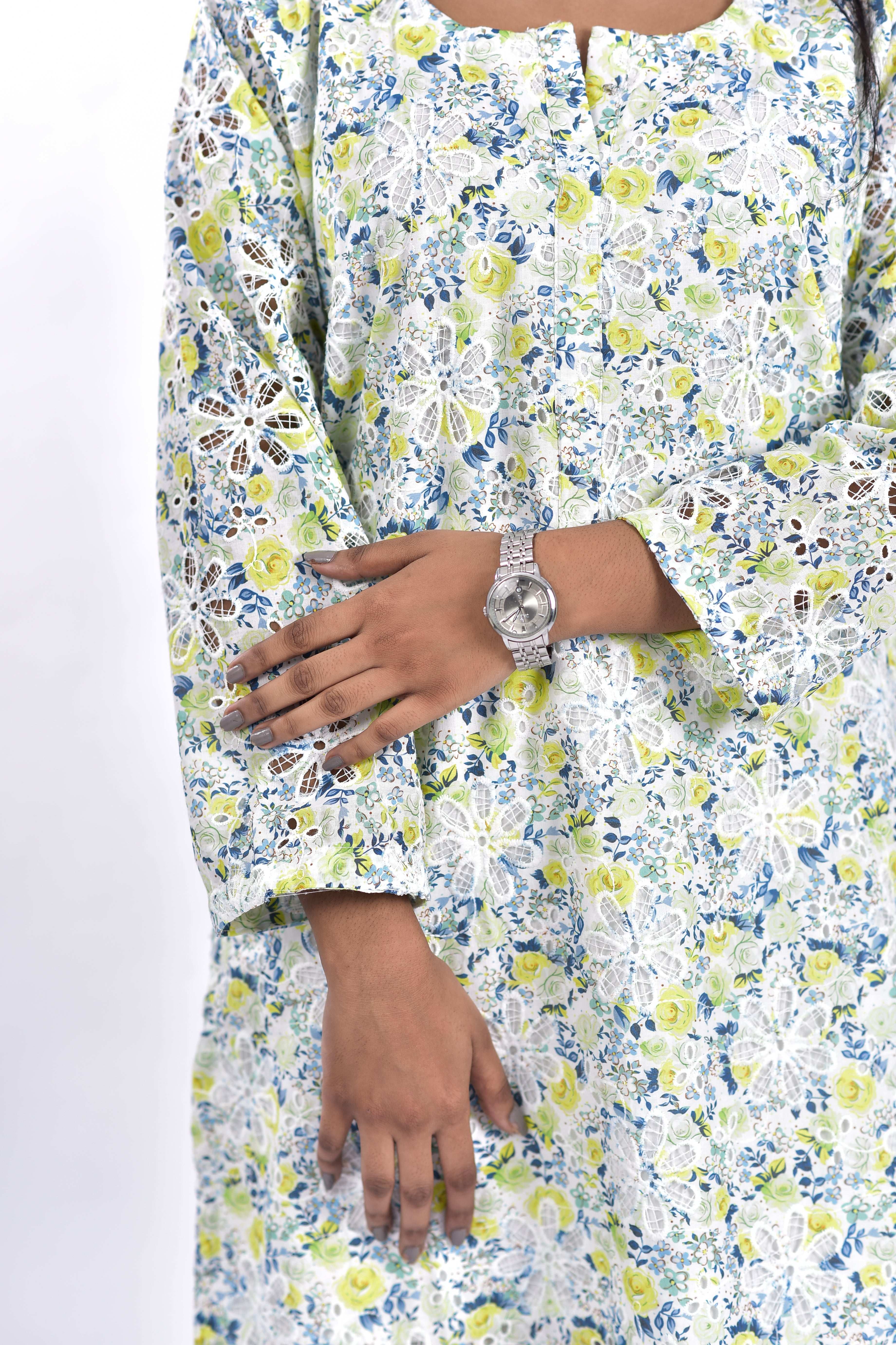 Stitched Lawn Embroidered Shirt +Bottom