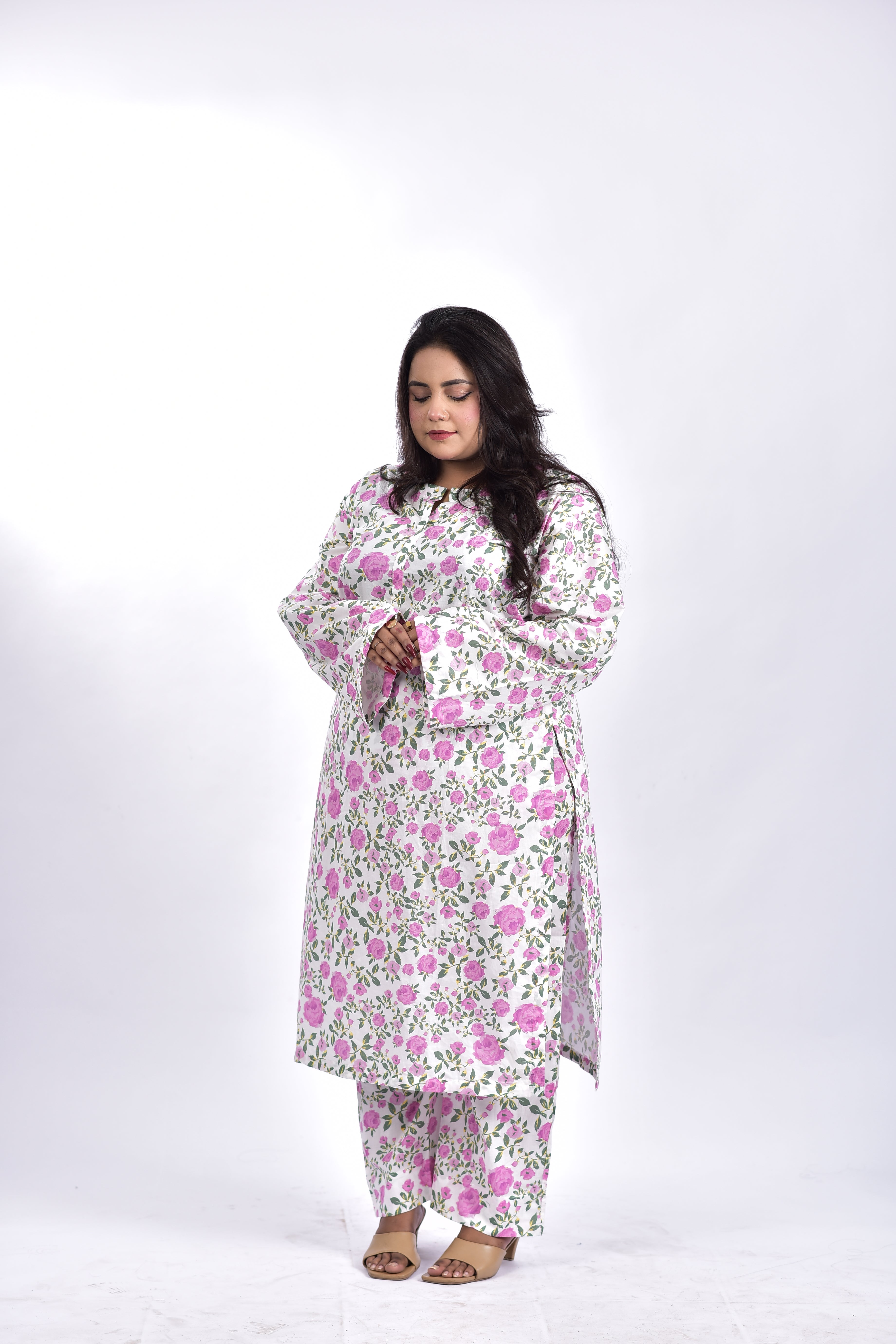 Lawn Cotton Long Shirt+Bottom