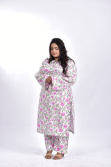 Lawn Cotton Long Shirt+Bottom