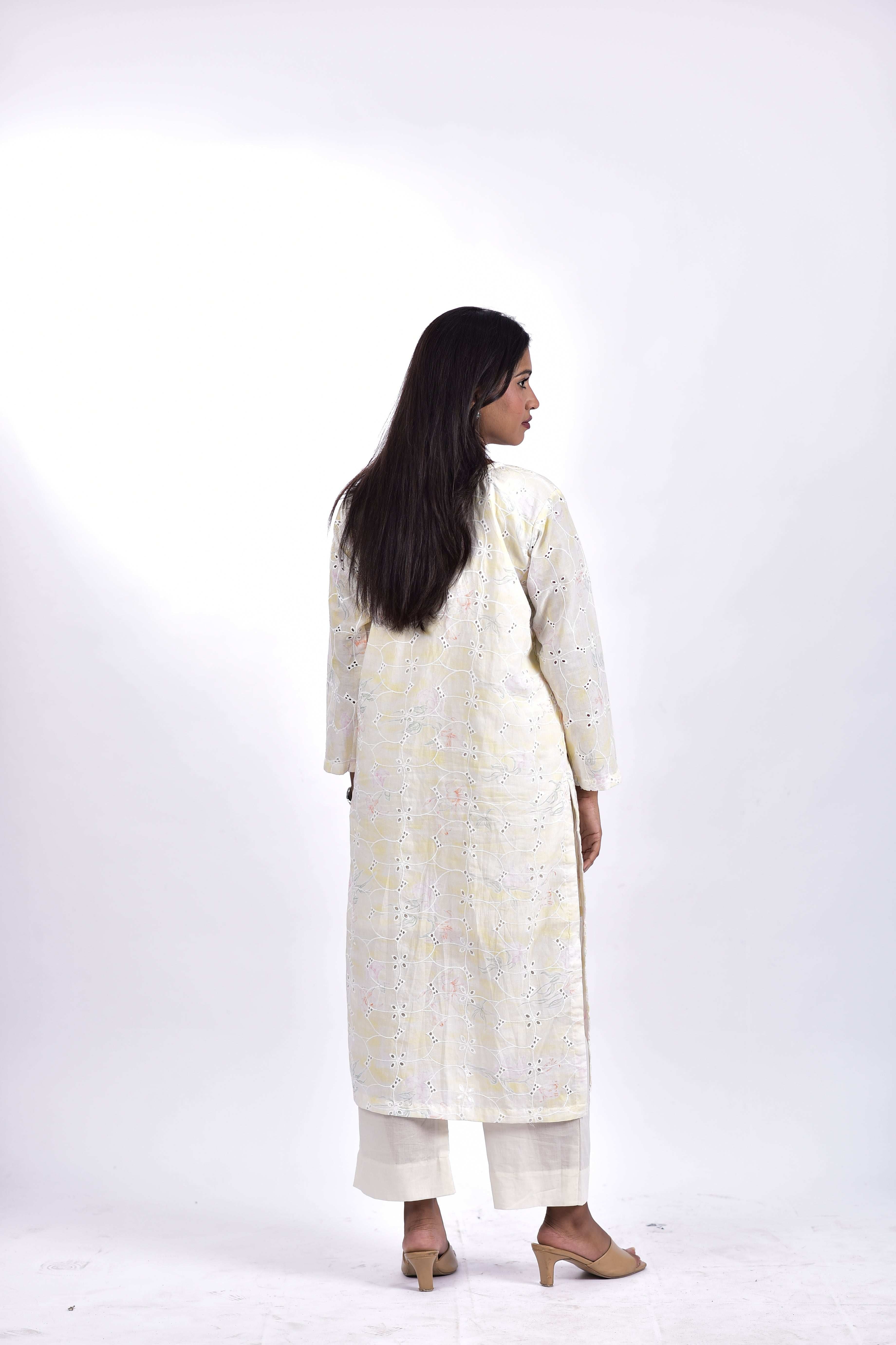 Stitched Lawn Embroidered Shirt+Bottom