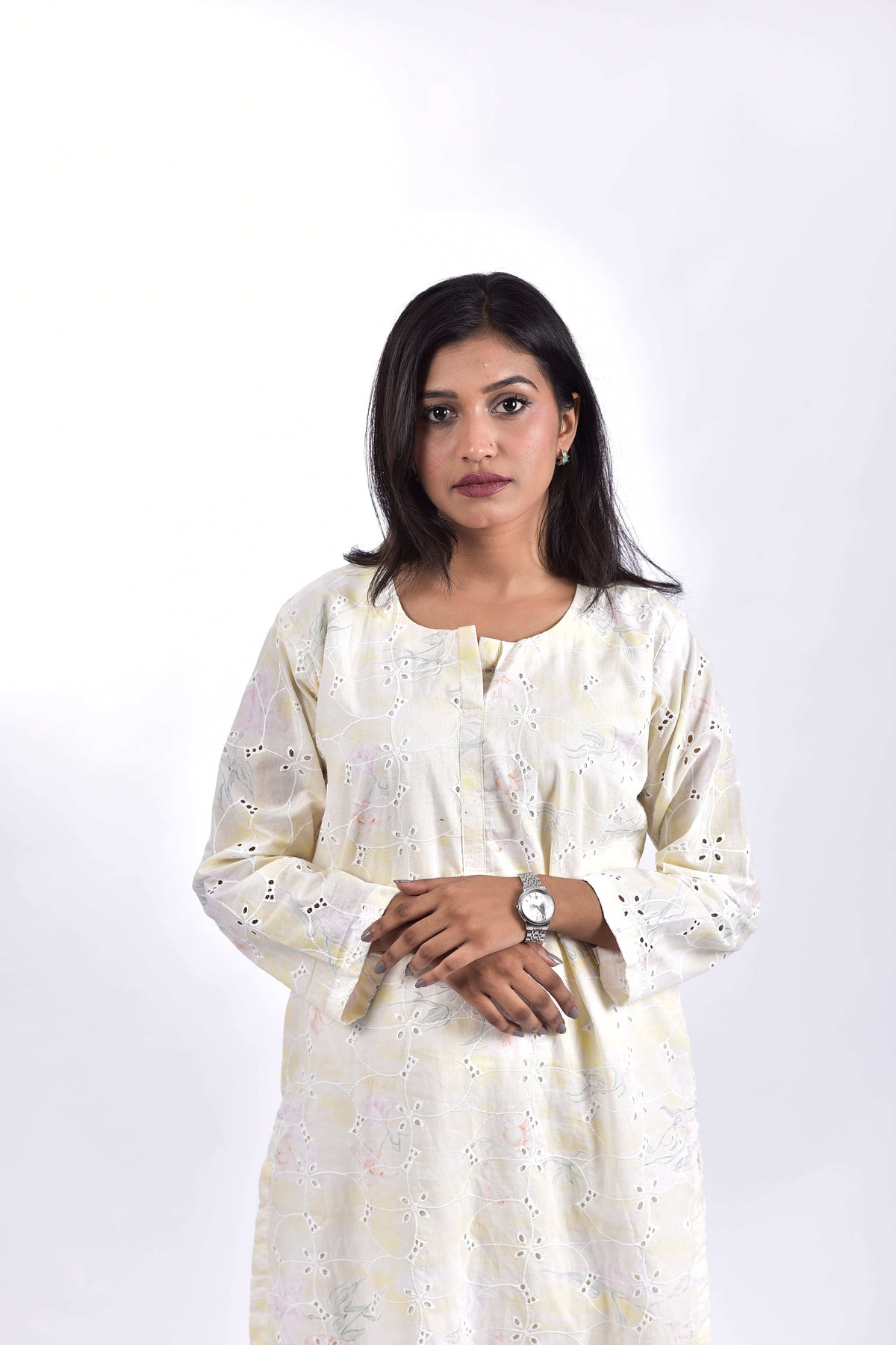 Stitched Lawn Embroidered Shirt+Bottom